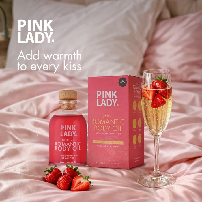 Foreplay Romantic Body Oil - Strawberry and Champagne Flavor - Image 5