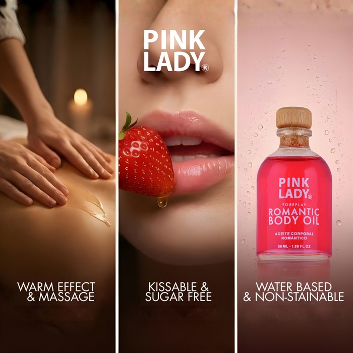 Foreplay Romantic Body Oil - Strawberry and Champagne Flavor - Image 4