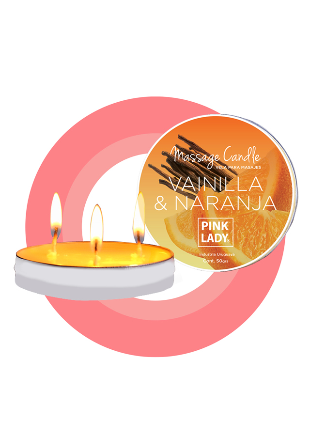 Vela para masajes - Fragancia Naranja y Vainilla