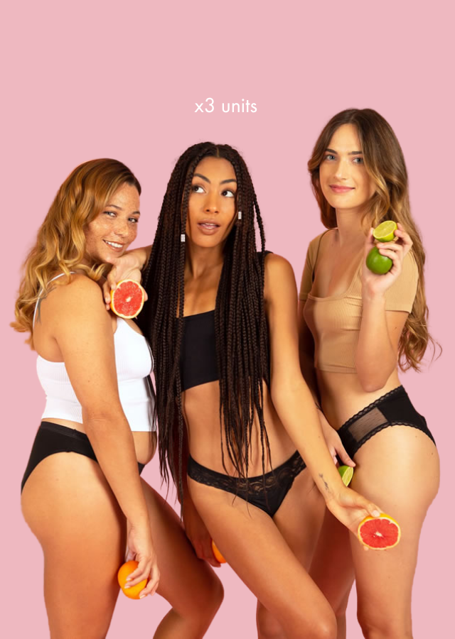 Reusable Period Panties Pink Lady x3 unit pack